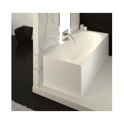 Vanna LIBERO 180*80 balta ar U veidapaneli + sifons [EN]