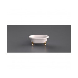 VISPOOL brīvstāvošās vannas LILU 800*450 (balta ar baltām kājām)