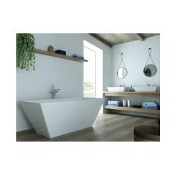 Brīvstāvoša Vanna ERUNNA 1752x805x605mm balta ar noplūdes sifonu. Akmens masa. [EN]