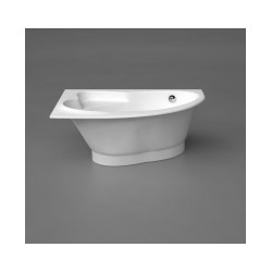 Vanna ORTE 1690x1120mm, labā, maisītāja iestrāde uz vannas malas, balta ar sifonu [EN]