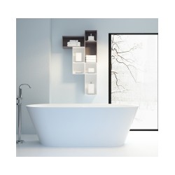 VISPOOL brīvstāvošā vanna SELENE 1585*640*610mm ar noplūdes sifonu, balta [EN]