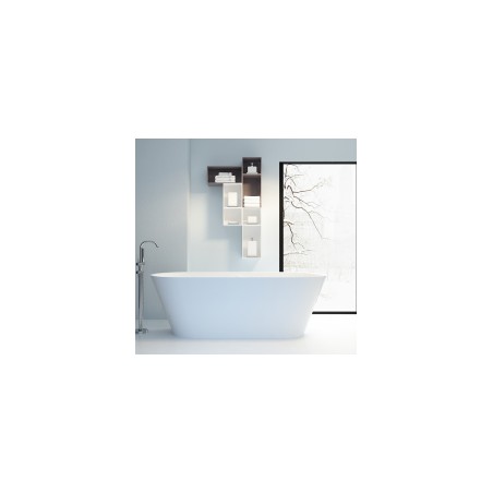 VISPOOL brīvstāvošā vanna SELENE 1585*640*610mm ar noplūdes sifonu, balta [EN]