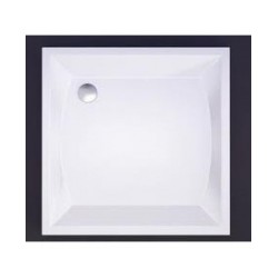 Akmens masas paliktnis K-90*90 kvadrāts ar paneli balts Vispool