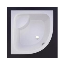 Akmens masas paliktnis RD-90*90x51cm pusap.balts ar paneli BEZ sifona