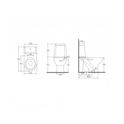 WC Pods RIGA grīdas izvads ar skalojamo kasti un vāku, ECE AKCIJA [EN]