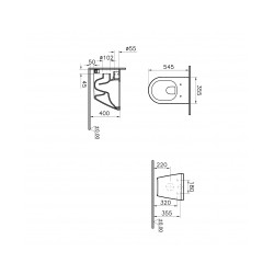 WC Pods VITRA INTEGRA Rim-Ex, piekarināmais ar soft close vāku [EN]