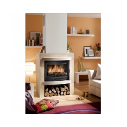 FOYER SOLO G70 kurtuve ar izliektu stiklu bez šībera 9.5kW