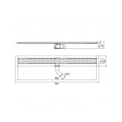 ACO Dušas kanāls ShowerDrain B 885 Wave H87 bez atloka [EN]