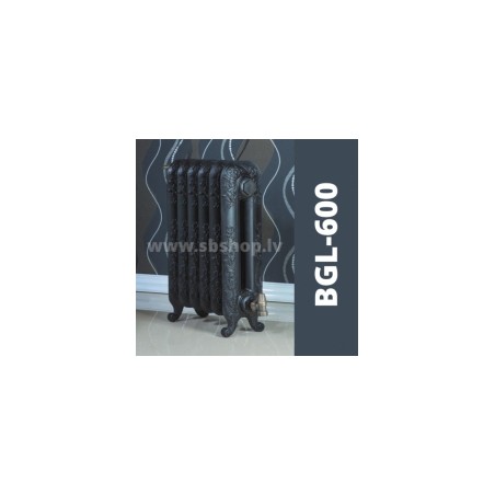 Čuguna radiatori BEIGELAI BGL-600 (8sekc.) gruntēts melnā krāsā [EN]