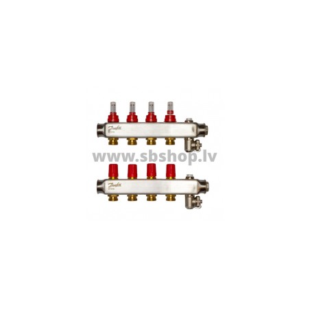 SSM-4F Kolektors 4+4 ar plūsmas mērītāju 1" DANFOSS [EN]