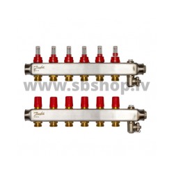 SSM-6F Kolektors 6+6 ar plūsmas mērītāju 1" DANFOSS