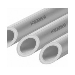 P Caurule BALTA ar šķiedru d20*3.4mm apkurei un k.ūd.