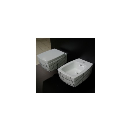 WC Pods OVAL piek. balts/melns  415 +SC vāks 100