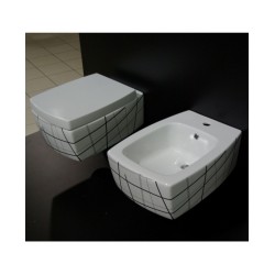 WC bidē OVAL piek. balts/melns 415 [EN]