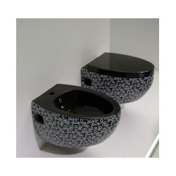 WC bidē OVAL piek. melns ar 401 dekoru [EN]