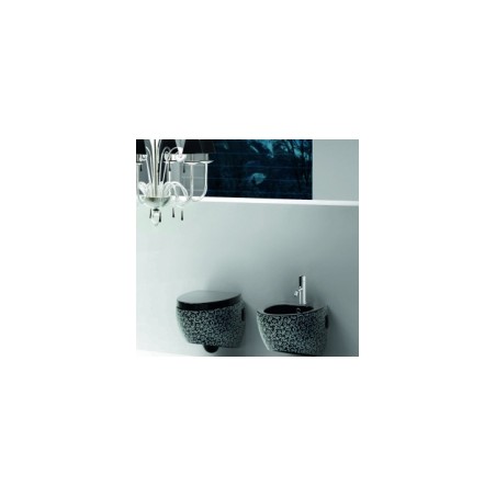 WC Pods OVAL piek. melns ar 401 dekoru +SC vāks 104 melns