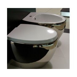 WC Pods OVAL inside white/outside platino +SC vāks 100