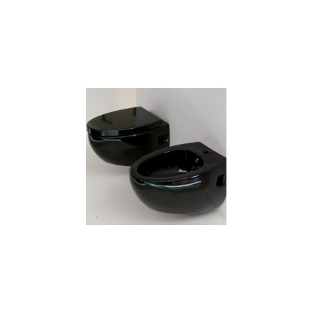 WC Pods OVAL piek. melns 104 +SC vāks melns104