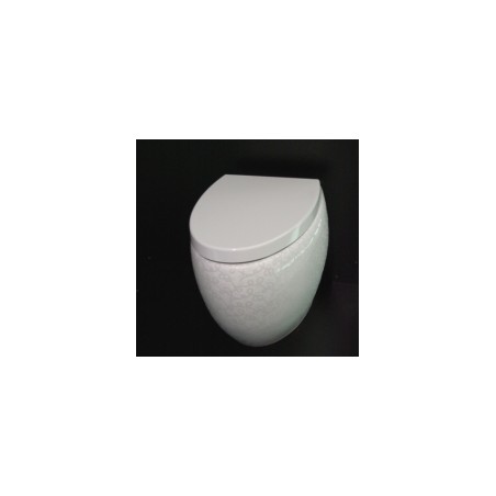 WC Pods OVAL balts+ 400 dekors +SC vāks 100