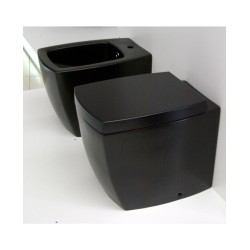WC Bidē SQUARE melns matēts 105 [EN]