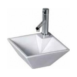 Izlietne PIRAMID 27x27 pie sienas, balta [EN]