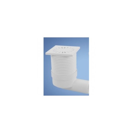 Grīdas noteces PVB DN50 ar sānu izeju balta [EN]