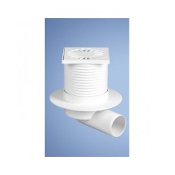 Grīdas noteces PVB PR/DN50 balta 100*100