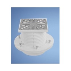 Grīdas noteces - nerūsējošā tērauda PVS DN50 122*122