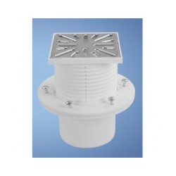 Grīdas noteces - nerūsējošā tērauda PVS DN110 122*122