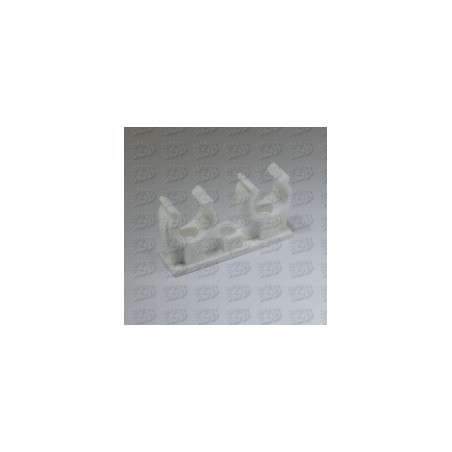 Plastmasas stiprinājumi dubultie (baltie) d22 [EN]