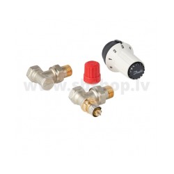 Rad.Ventiļu kom-ts stūra ar termostatu DANFOSS