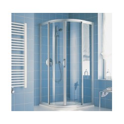 Kermi duškab. IBIZA 2000 R48 90x90cm ar bīdāmām durvīm, caurspīdīgs stikls / alumīnija profili [EN]