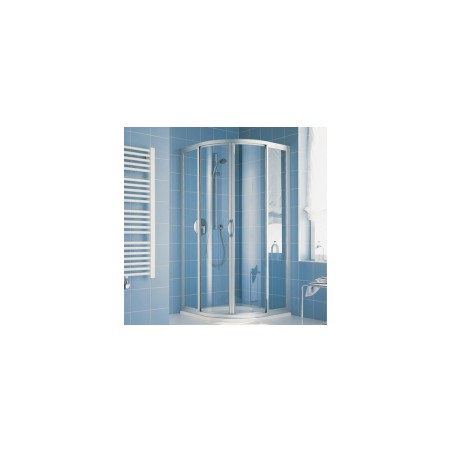Kermi duškab. IBIZA 2000 R48 90x90cm ar bīdāmām durvīm, caurspīdīgs stikls / alumīnija profili [EN]