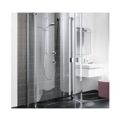 Kermi dušas kabīne RAYA Z20 105x90x200, caurspīdīgs stikls / melni profili [EN]