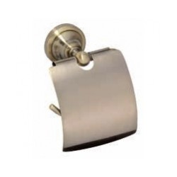 Tualetes papīra turētājs RETRO ar vāku, bronza
