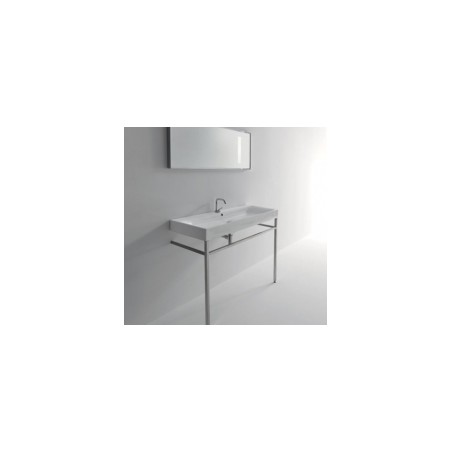 Izlietne CENTO 120x45 kantaina, balta ar metāla kājām