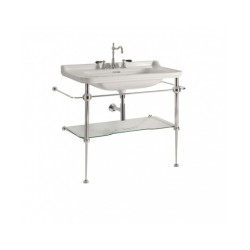 Metāla konsole WALDORF izlietnei ar stikla plauktu 100cm