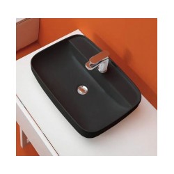 Izlietne TRIBECA 60x43cm uz virsmas, melna matēta