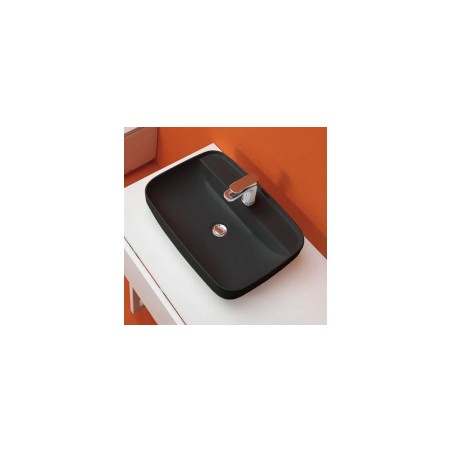 Izlietne TRIBECA 60x43cm uz virsmas, melna matēta