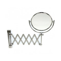 Spogulis sienas izlokāms, apaļš, hromēts