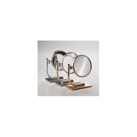 Spogulis galda uz pamatnes, hromēts/zelta