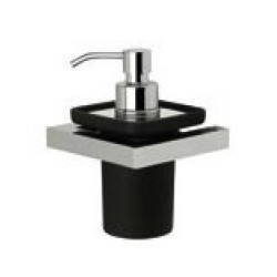 Ziepju dozatora turētājs QUADRA melns [EN]