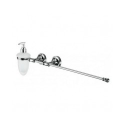 Dvieļu turētājs ar ziepju dozatoru PERLA hromēts