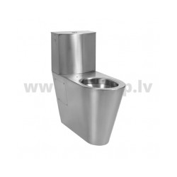 WC SANELA Anti-vandal invalidiem nerūsējoša tērauda ar skalojamo kasti