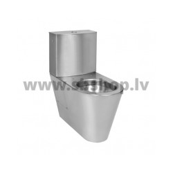 WC SANELA Anti-vandal nerūsējoša tērauda ar skalojamo kasti STENDS