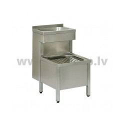 Izlietne SANELA Saimniecības ar mazgāšanas bļodu un sifonu nerūsējošais tērauds