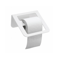Tualetes papīra turētājs 180x145x82mm, balts/alum. [EN]