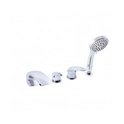 RAV DUNAJ vannas maisītāji 3-ceļu, keram.pārslēdzējs, ar izvelkamu dušas šļūteni 2m [EN]