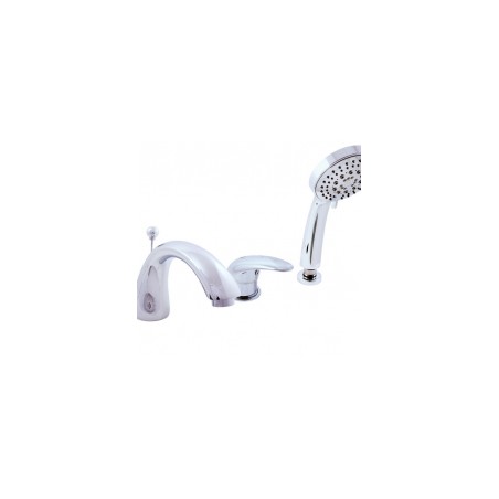 Maisītājs uz vannas malas DUNAJ 3-ceļu ar dušas šļūteni 2m, hromēts [EN]
