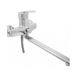 Maisītājs vannas ar keramisko pārslēdzēju KONGO, 30cm iztece ar rokas dušu, hroms [EN]